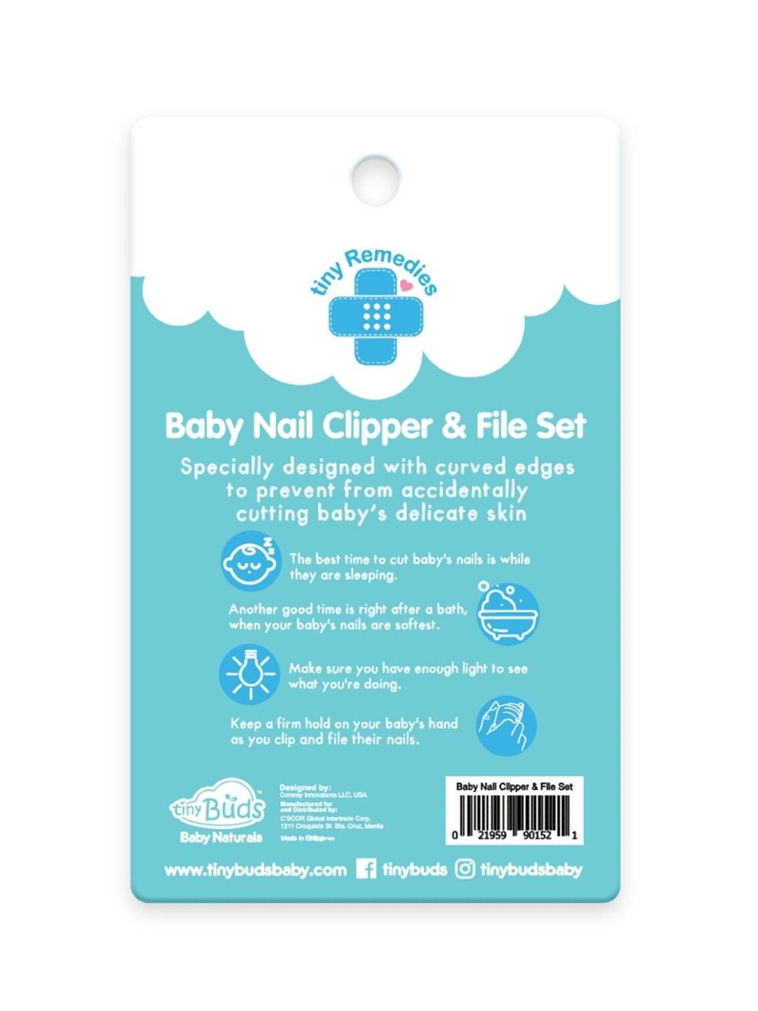 Tiny Buds Tiny Remedies Baby Nail Clipper & Nail File Set (No Color- Image 2)