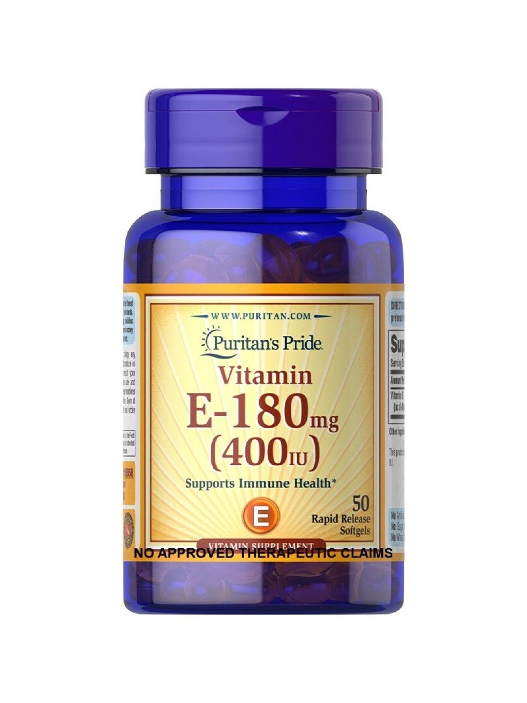 Puritan's Pride Vitamin E-400 IU (50 Softgels)