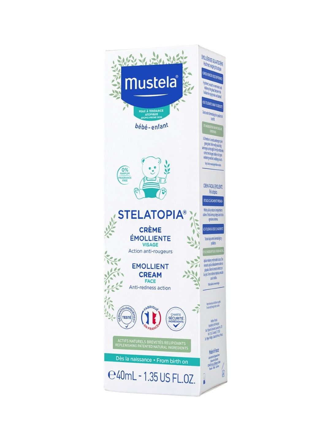 Mustela Stelatopia Emollient Face Cream (40ml) (No Color- Image 2)