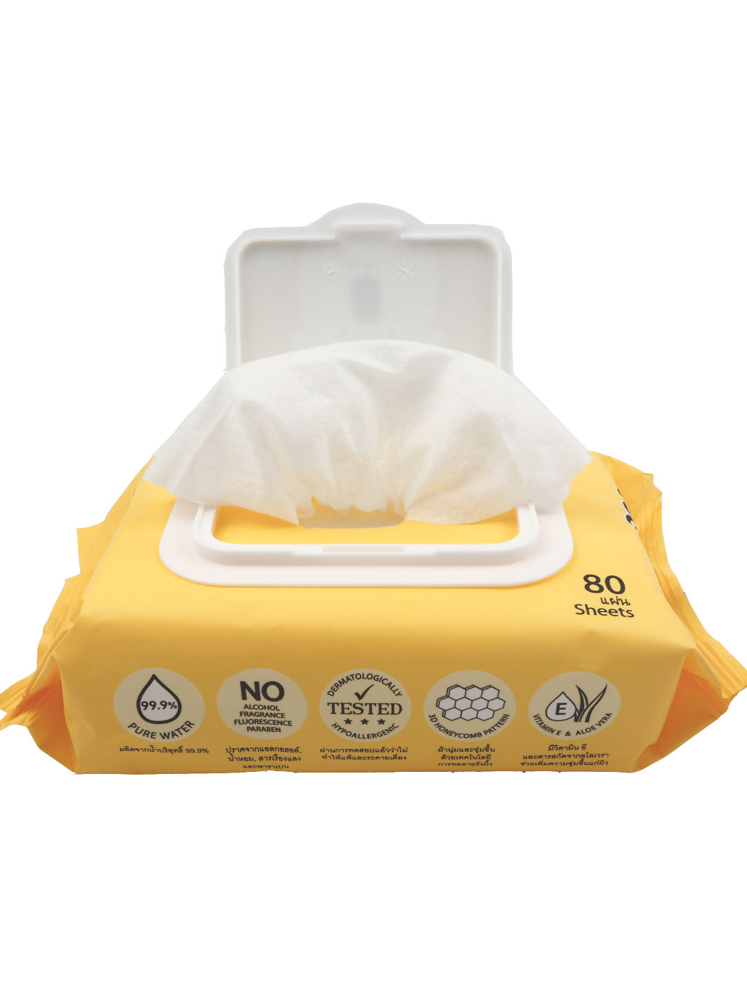 Baby Moby 99.9% Pure Water Wipes (80 sheets) (White- Image 2)