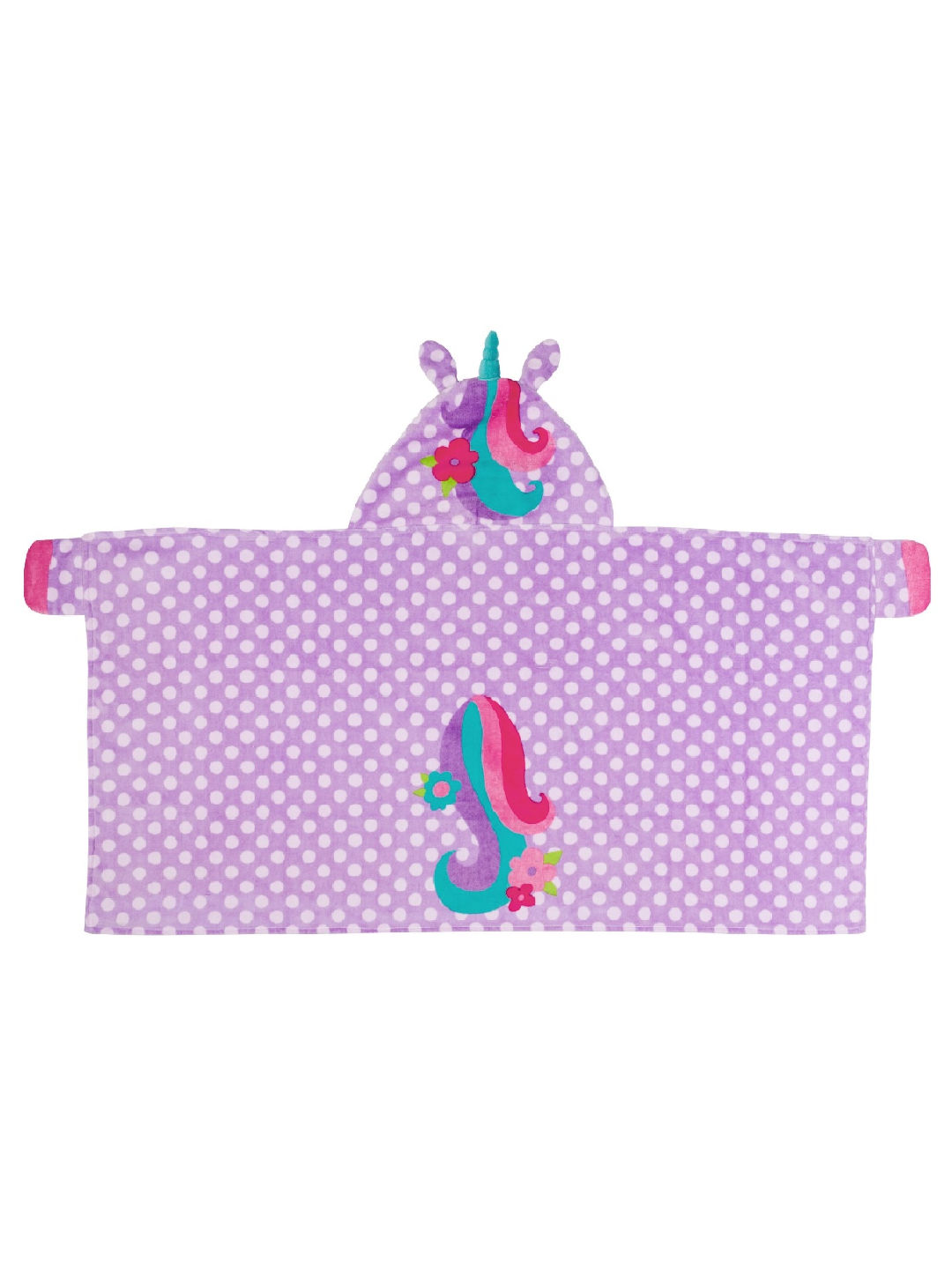 Stephen Joseph Unicorn Hooded Towel (Purple- Image 3)