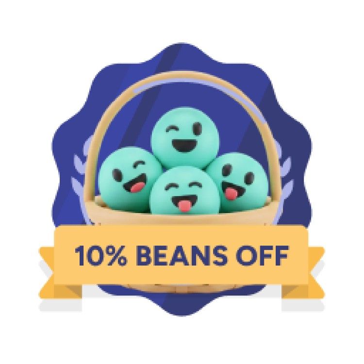 Icon for 10% off with Beans