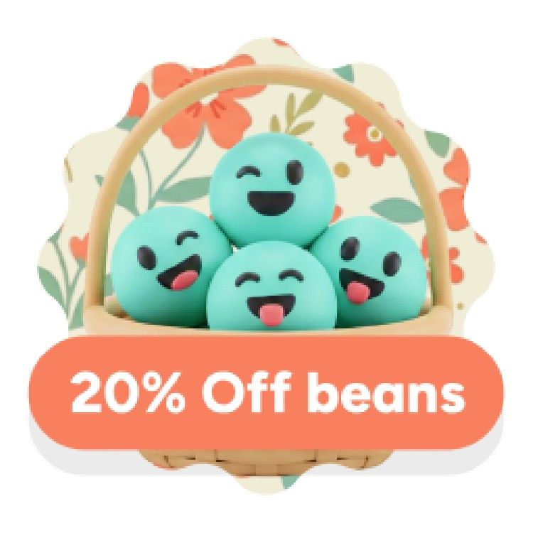 Icon for 20% OFF with Beans