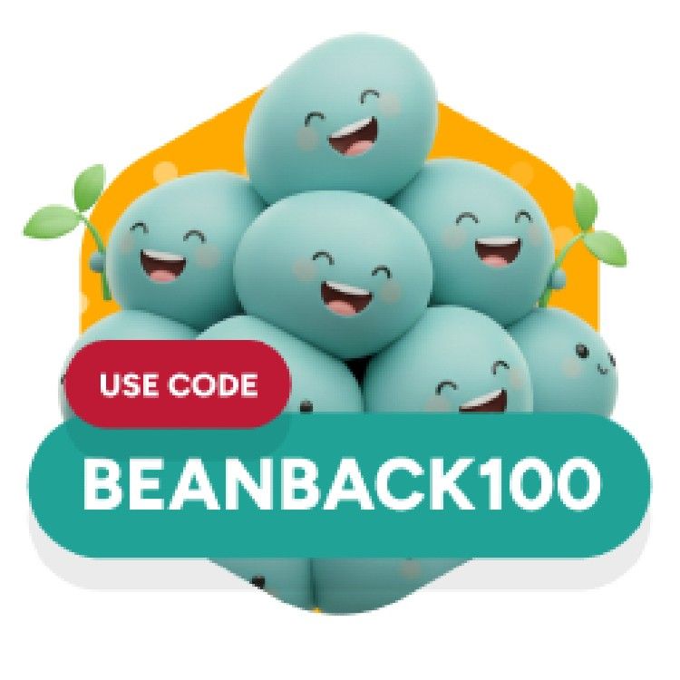 Icon for Use code: BEANBACK100