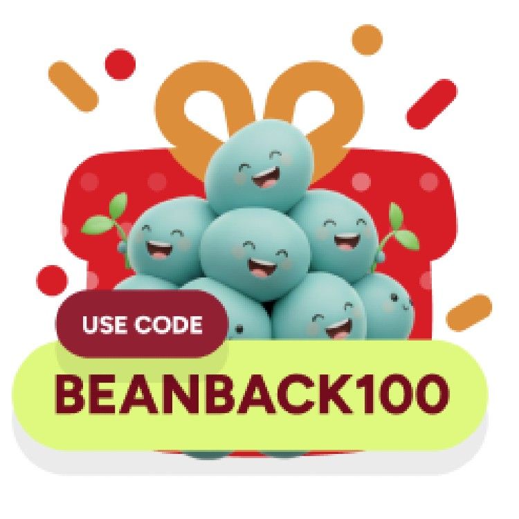 Icon for Use code: BEANBACK100