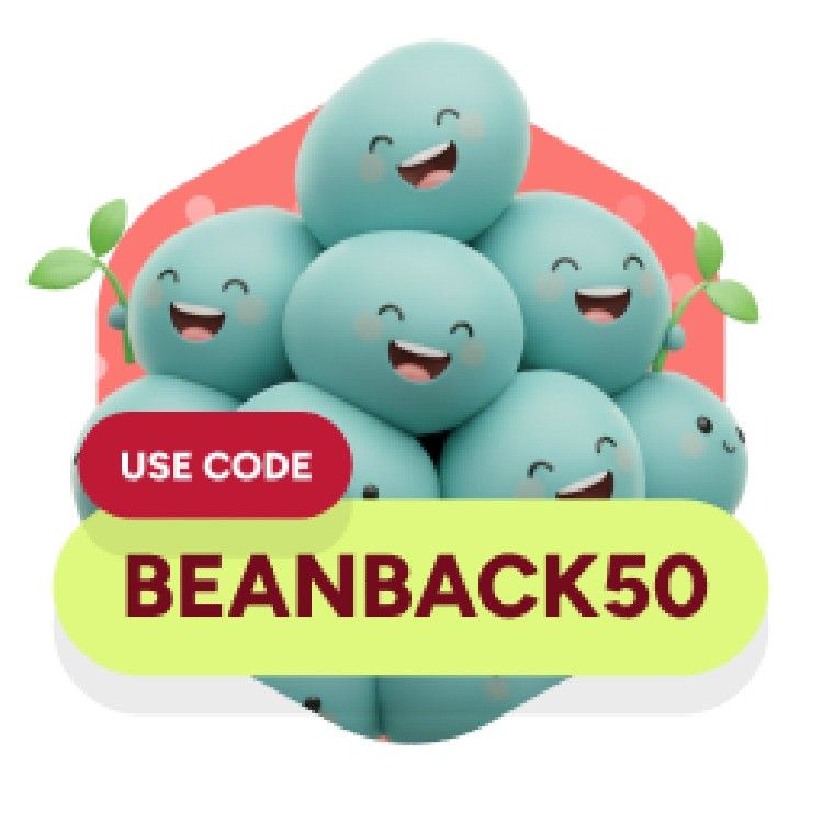 Icon for Use code: BEANBACK50