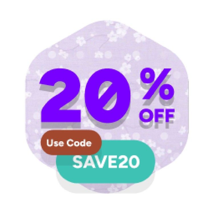 Icon for Use code: SAVE20