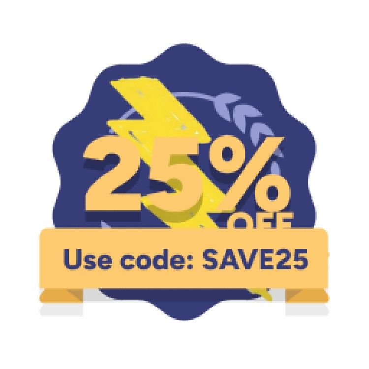 Icon for Use code: SAVE25